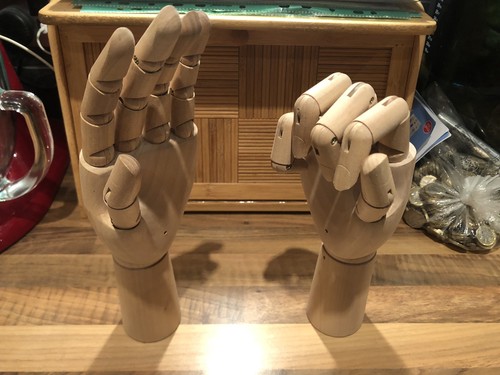 Set wooden mannequin hands - set,