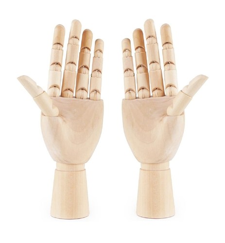 Wooden hands left right - hands, &