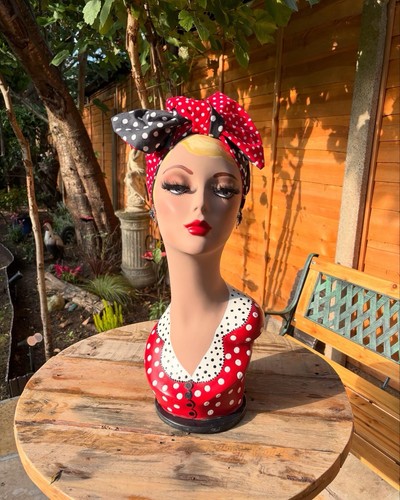 Hand painted mannequin head - painted,