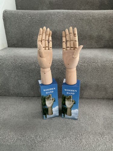 Wooden manikin hands left - wooden,