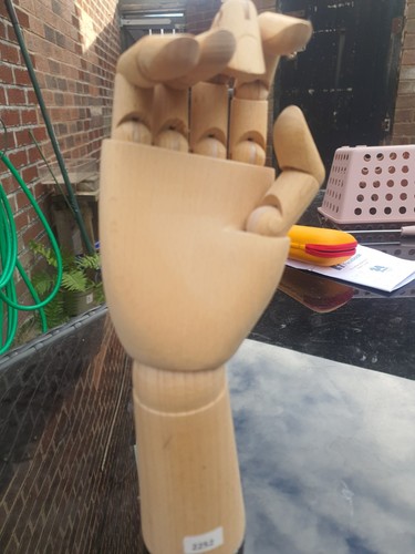 Wooden articulated hand model - articulated,