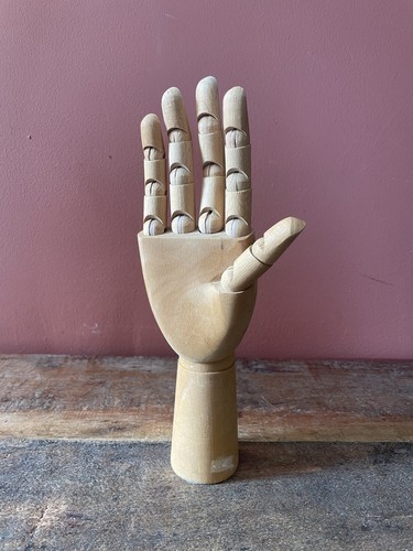 Wooden articulated hand - wooden,