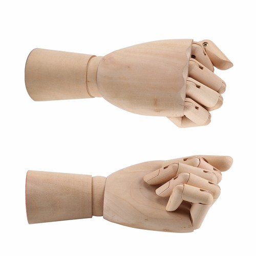 Wooden mannequin hands artwork - wooden,